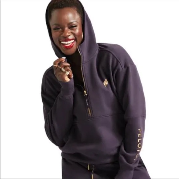 Peloton Dark Purple Zip Up Sweatshirt